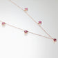 Round Ruby Charm Choker Necklace