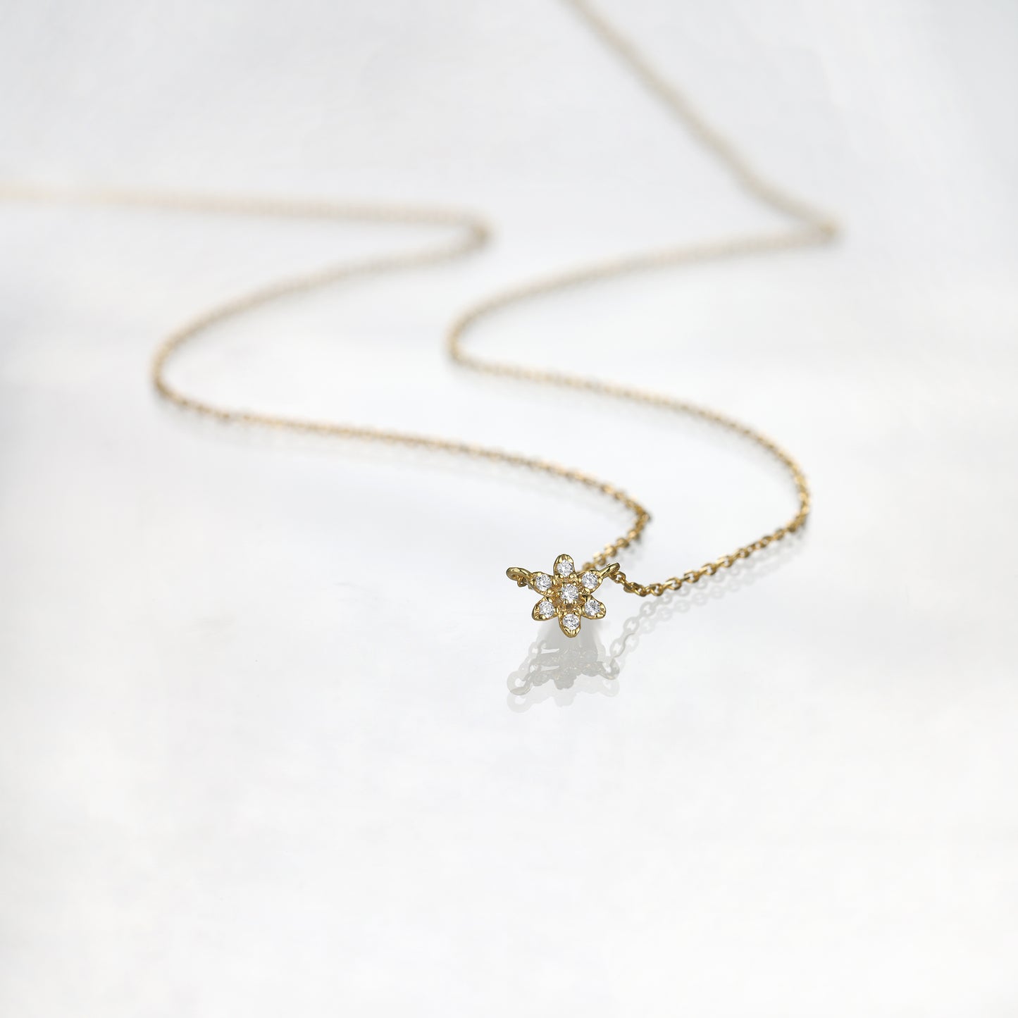 Dainty Diamond Flower Necklace