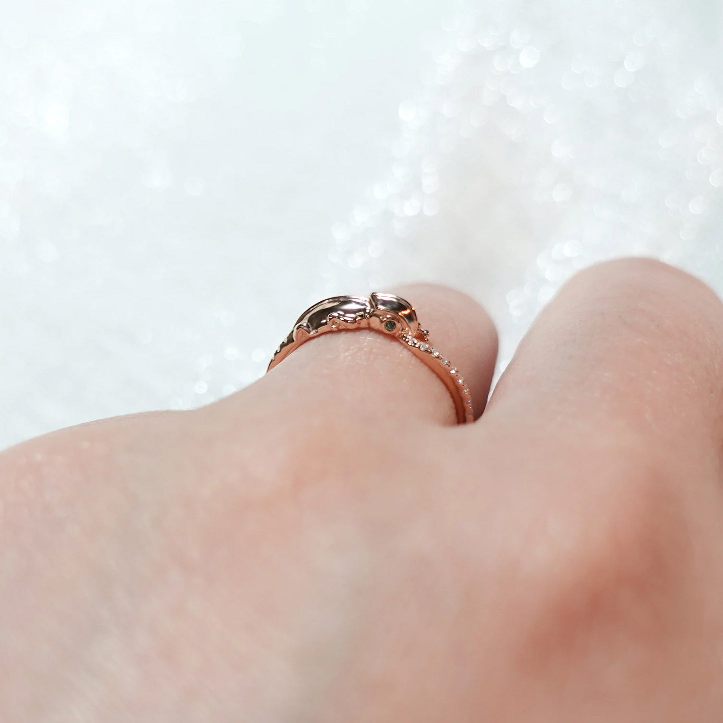 Chameleon Green Eyes Ring
