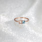 Blue Topaz Morganite Custome Ring