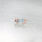 Blue Topaz Morganite Diamond Star Diamond Stud