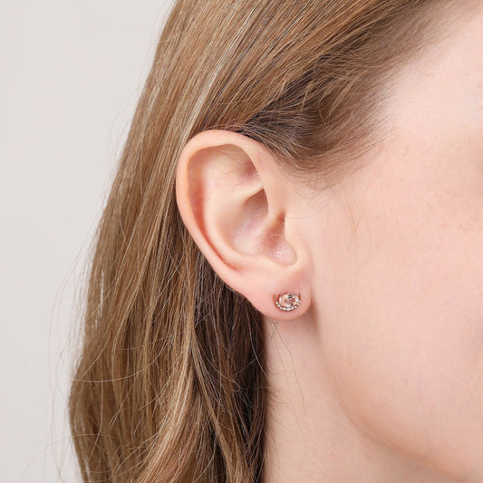 Moon Morganite Earrings (Instock)