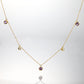 Round Amethyst Charm Choker Necklace
