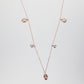 Oval Morganite Charm Choker Necklace