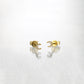 Crescent Moon Diamond Stud Earrings