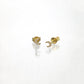 Crescent Moon Diamond Stud Earrings