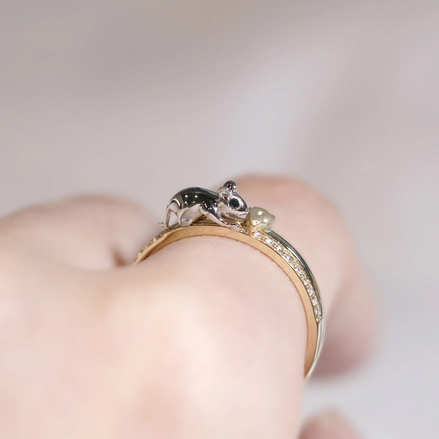Mouse & Cheese Ring Set