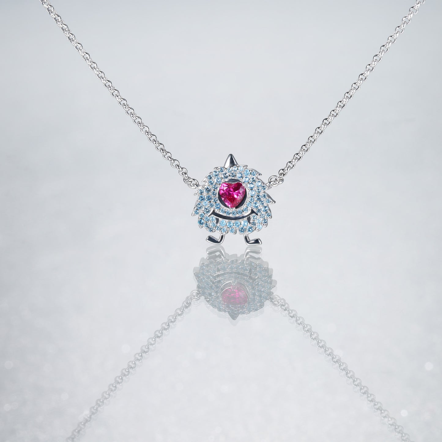 Little Blue Monster Amethyst Necklace