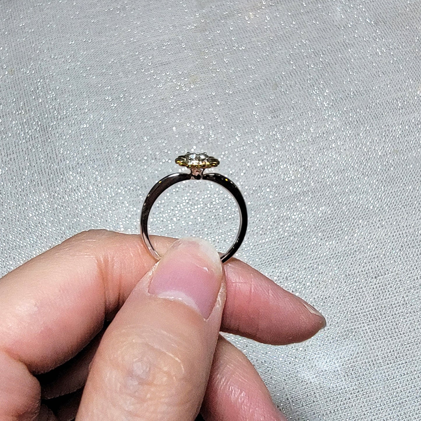 Sun Flower Diamond Floral Ring