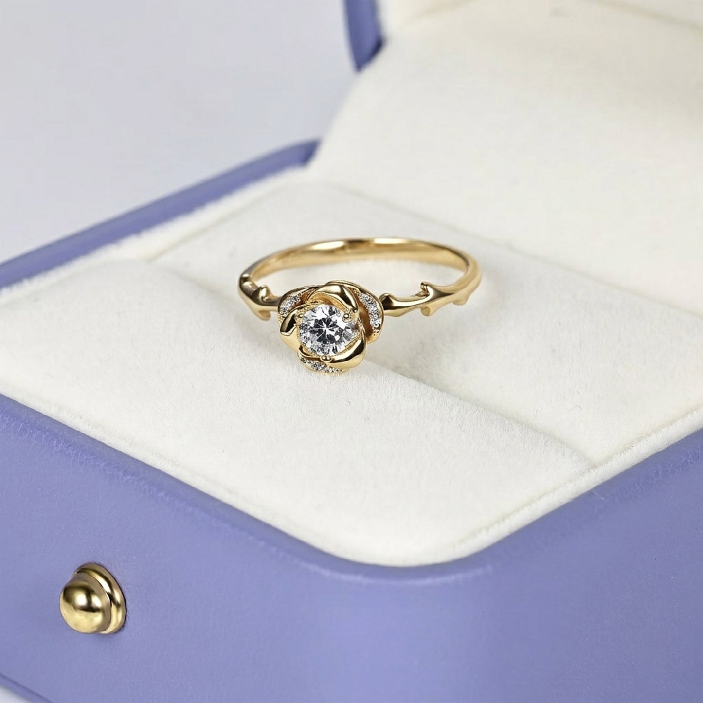 Rose Floral Promise Ring