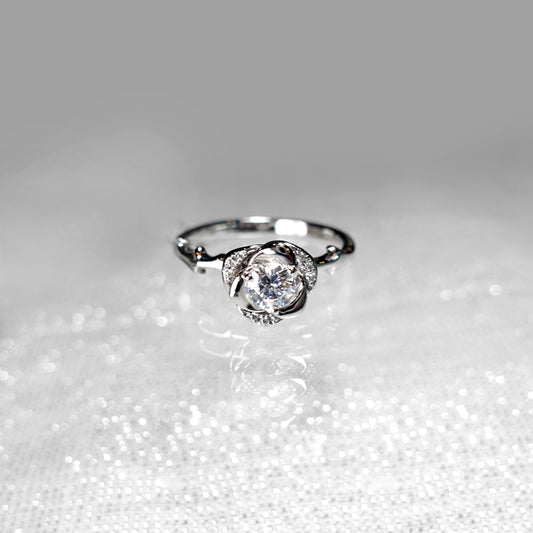 Rose Floral Promise Ring