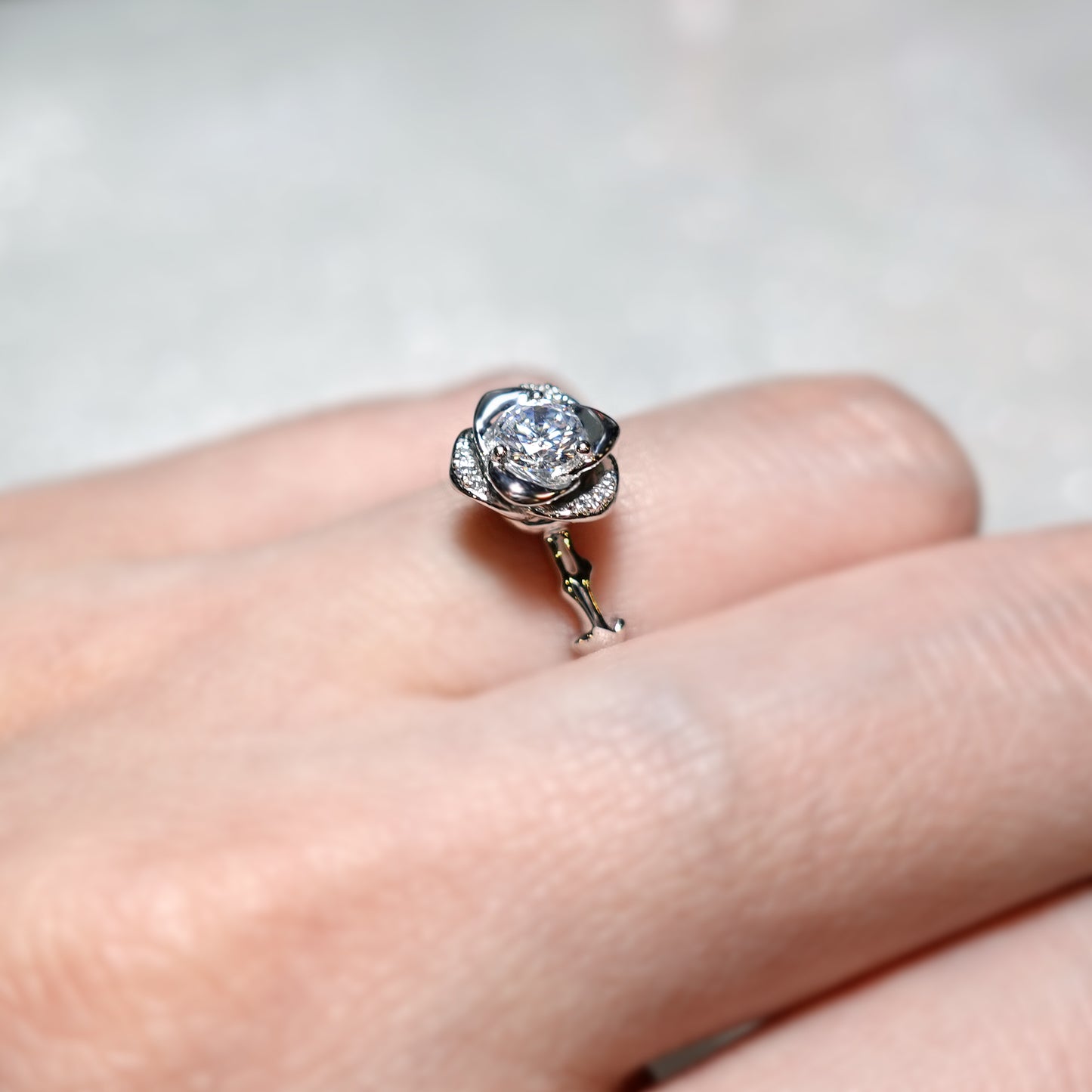 Rose Floral Promise Ring