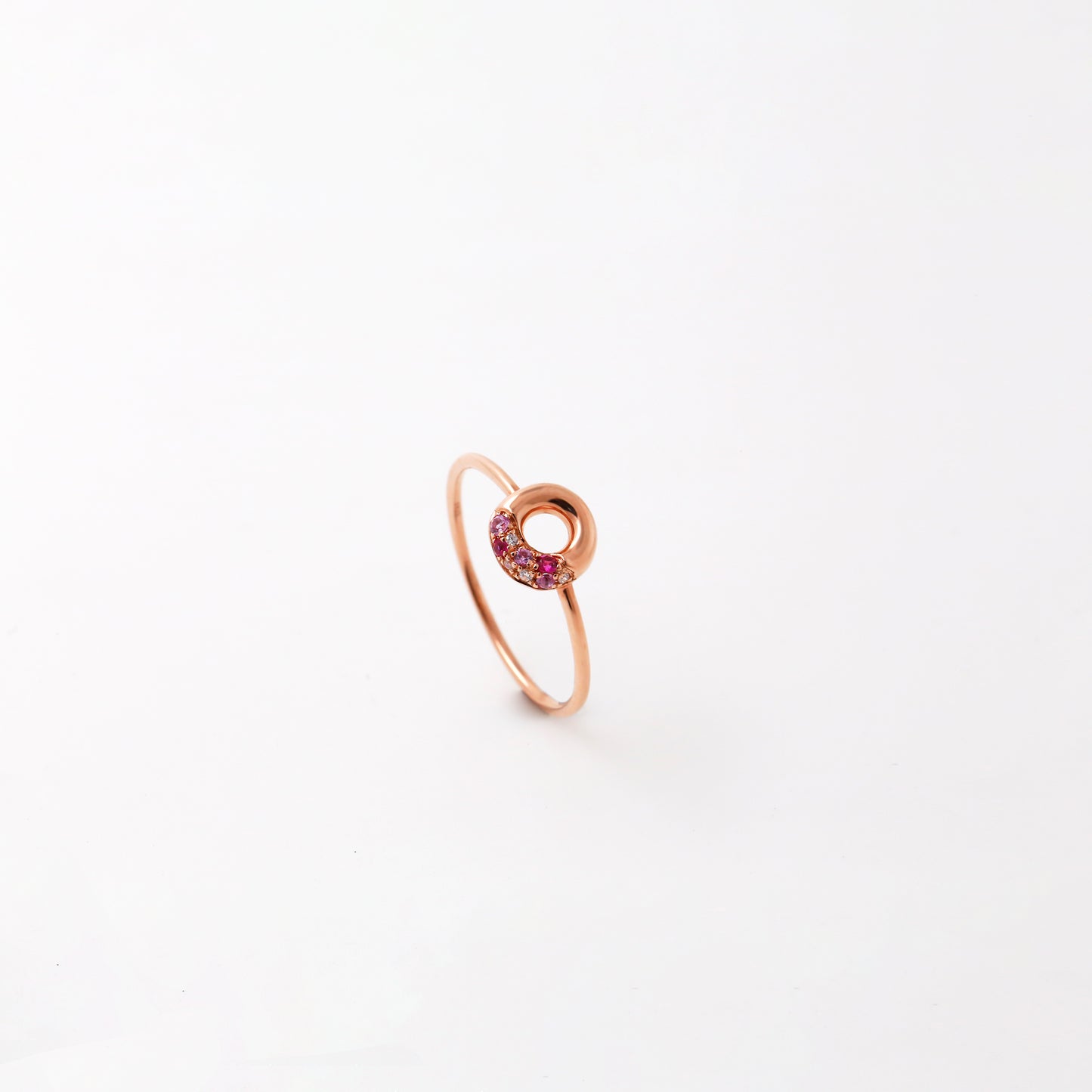 Pink Sapphire Donut Ring