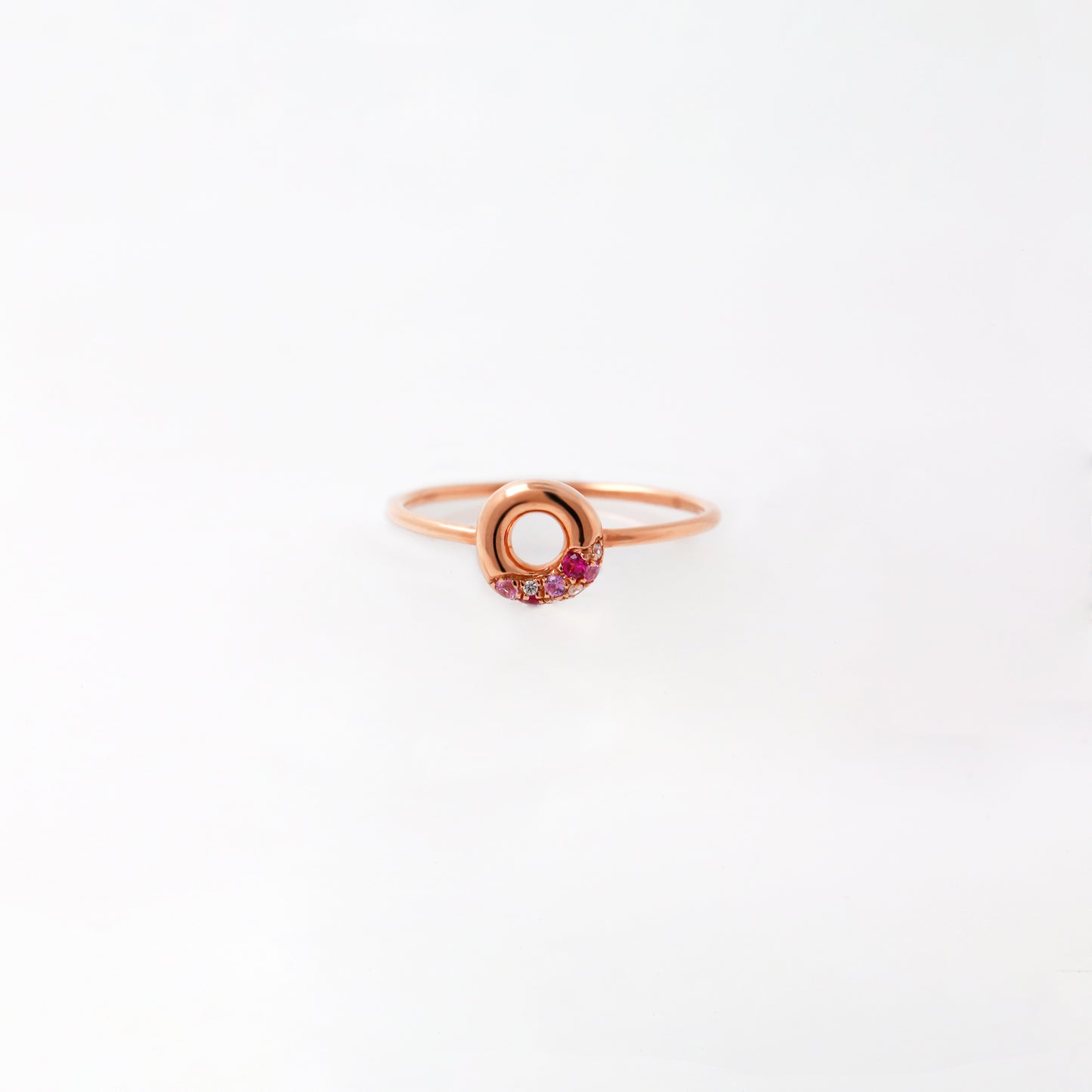 Pink Sapphire Donut Ring