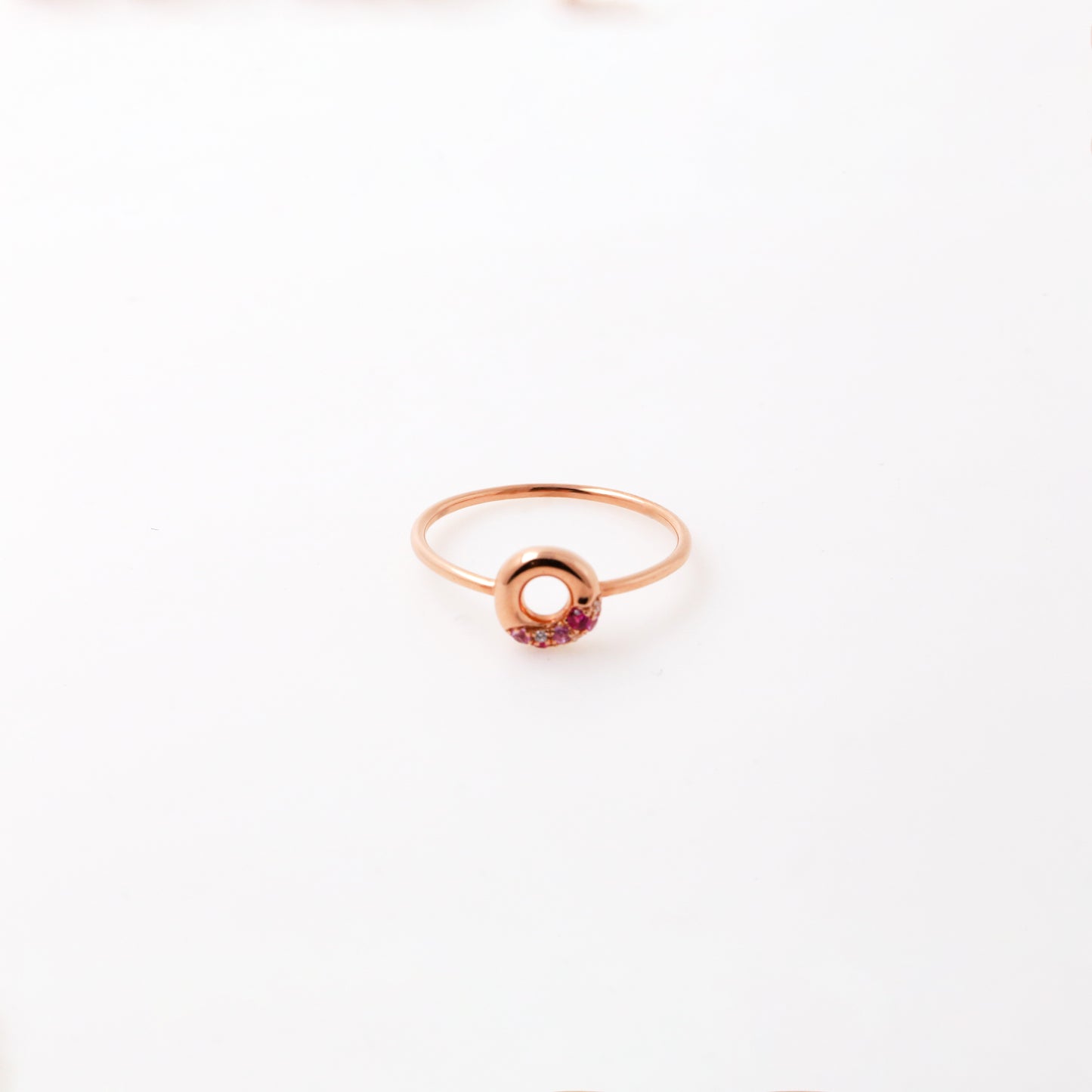 Pink Sapphire Donut Ring