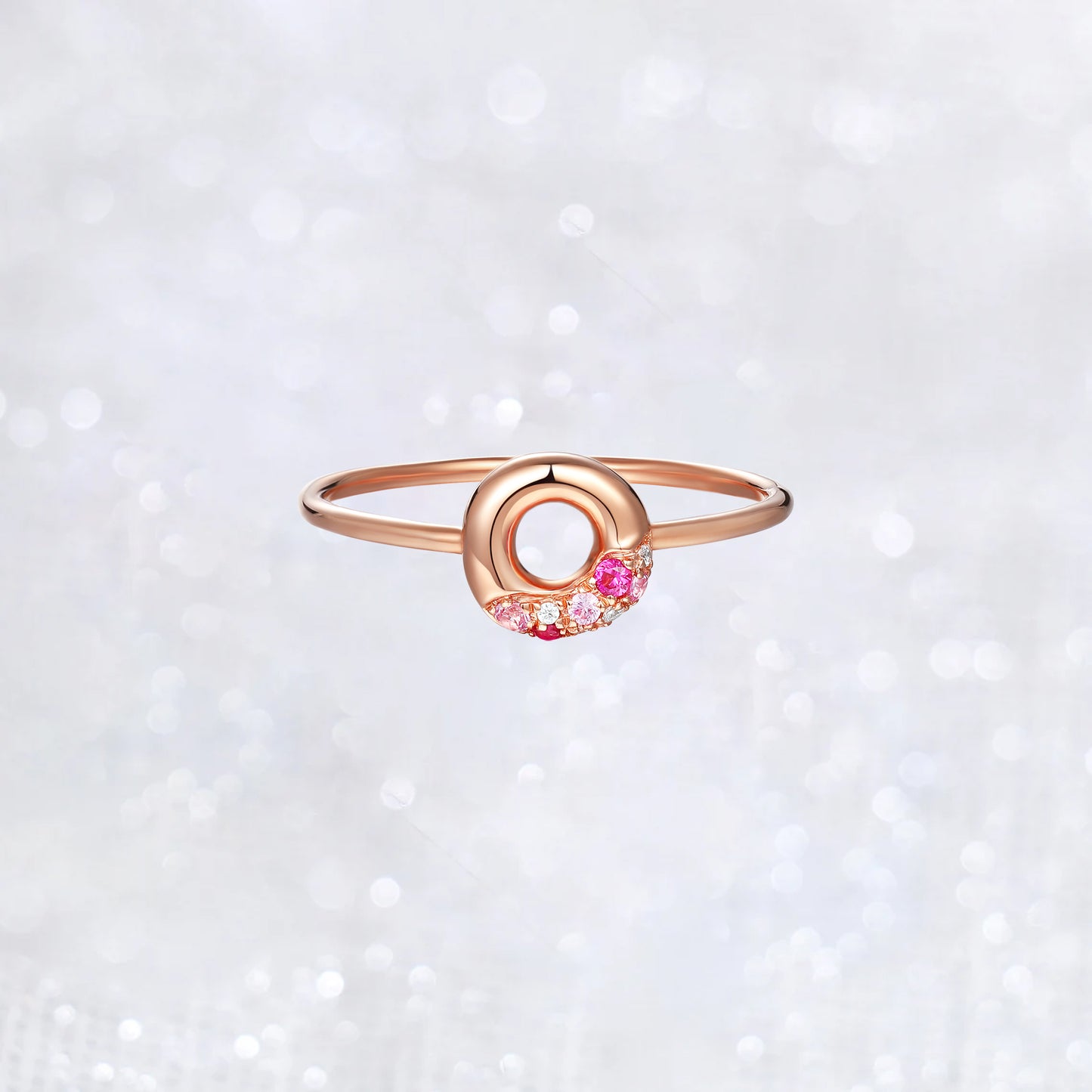 Pink Sapphire Donut Ring