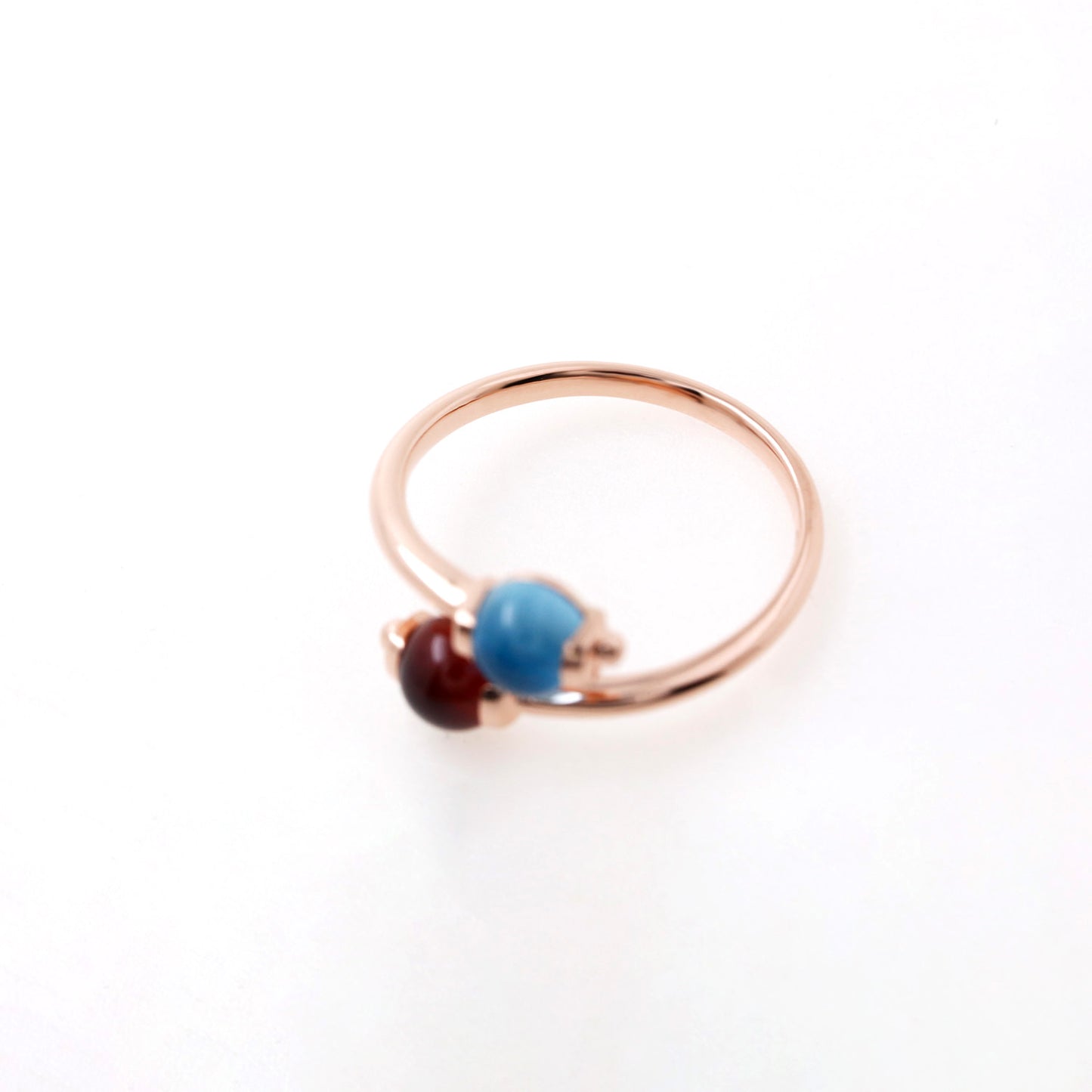 Garnet Topaz Cabochon Ring