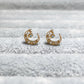 Moon Star Topaz Diamond Earrings