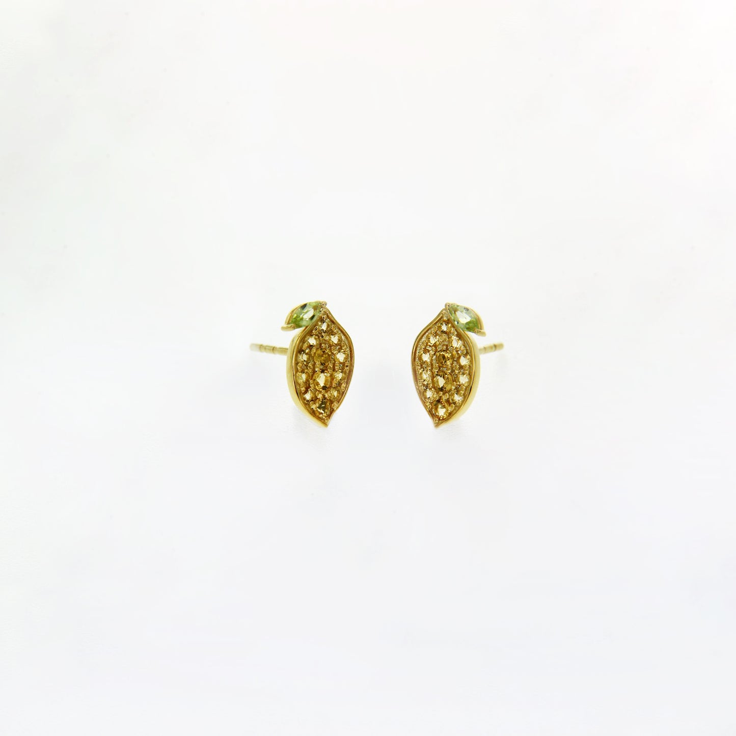 Lemon Citrine Peridot Earrings