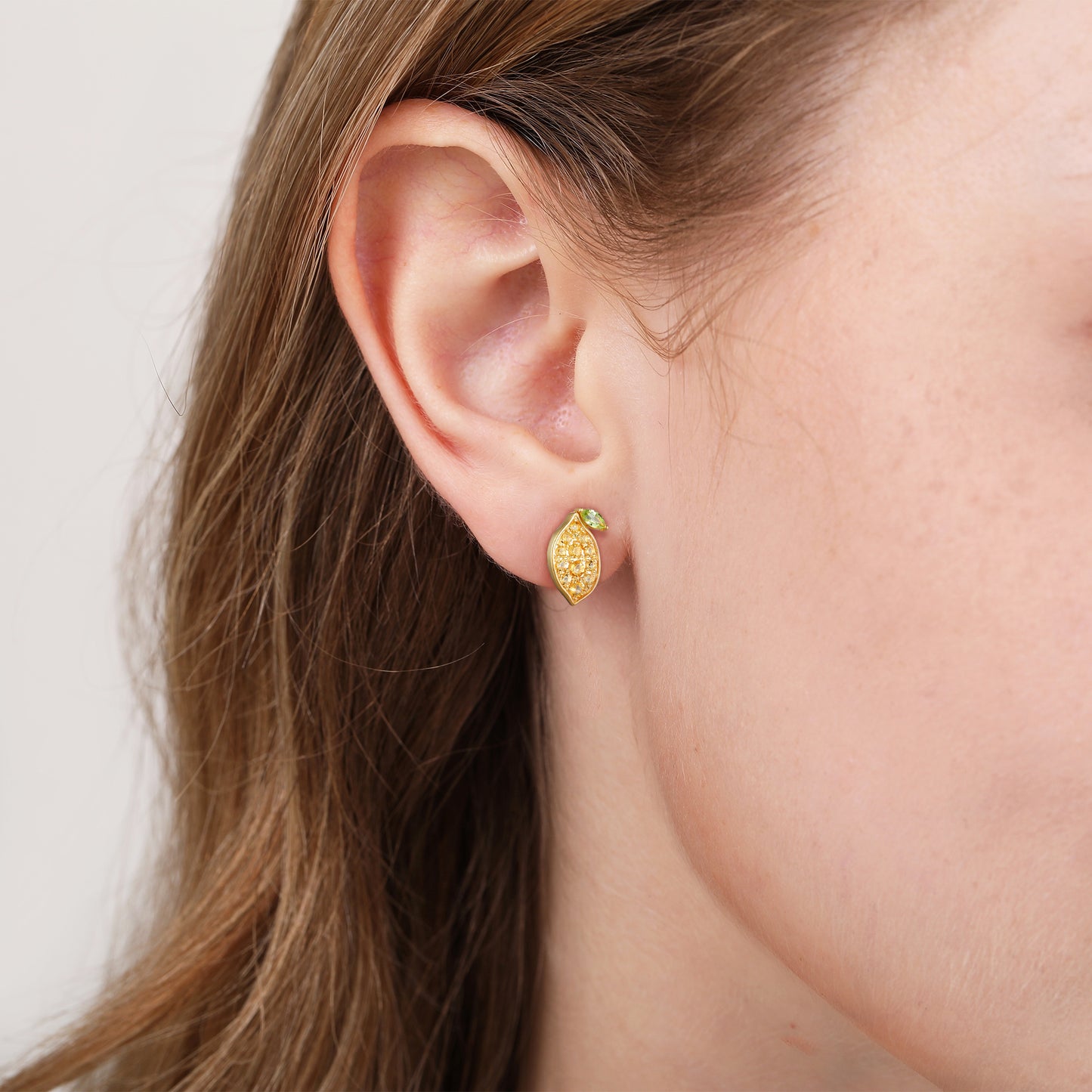 Lemon Citrine Peridot Earrings