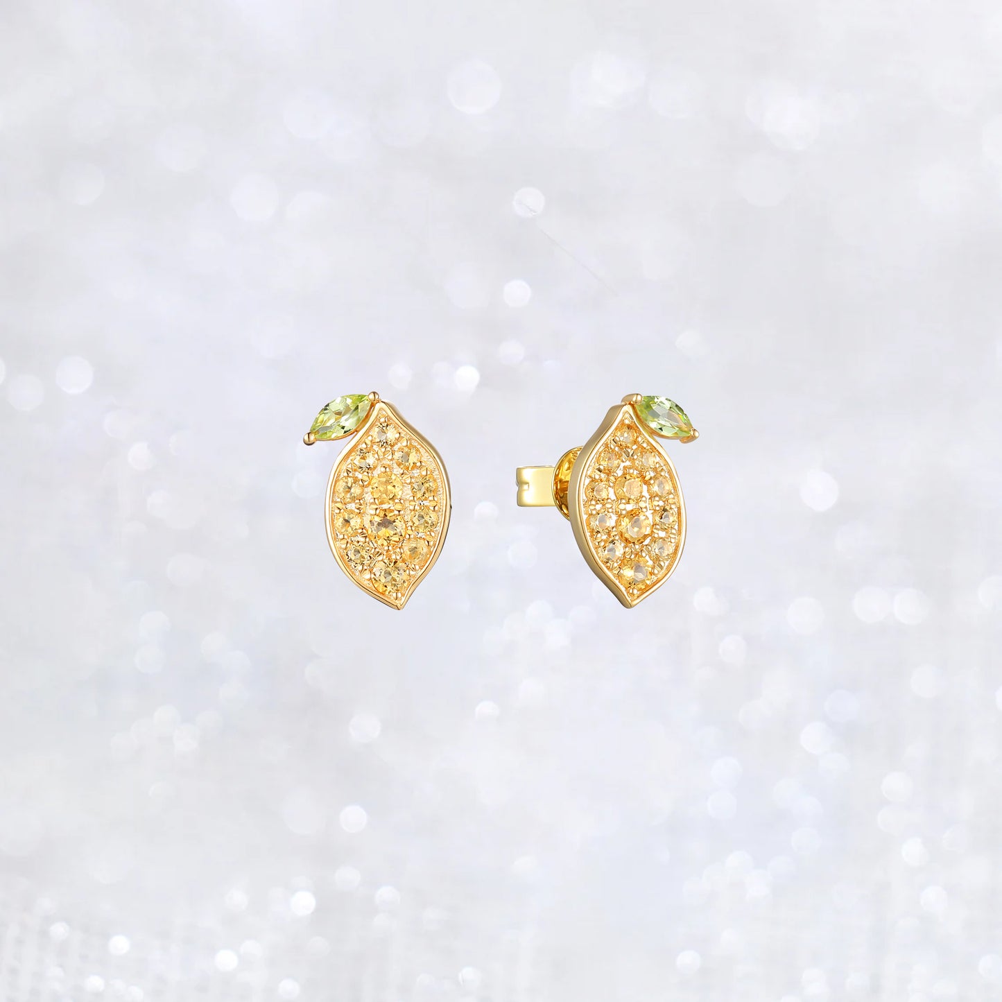 Lemon Citrine Peridot Earrings