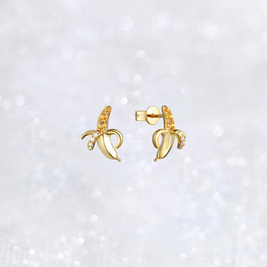 Citrine Banana Stud Earrings