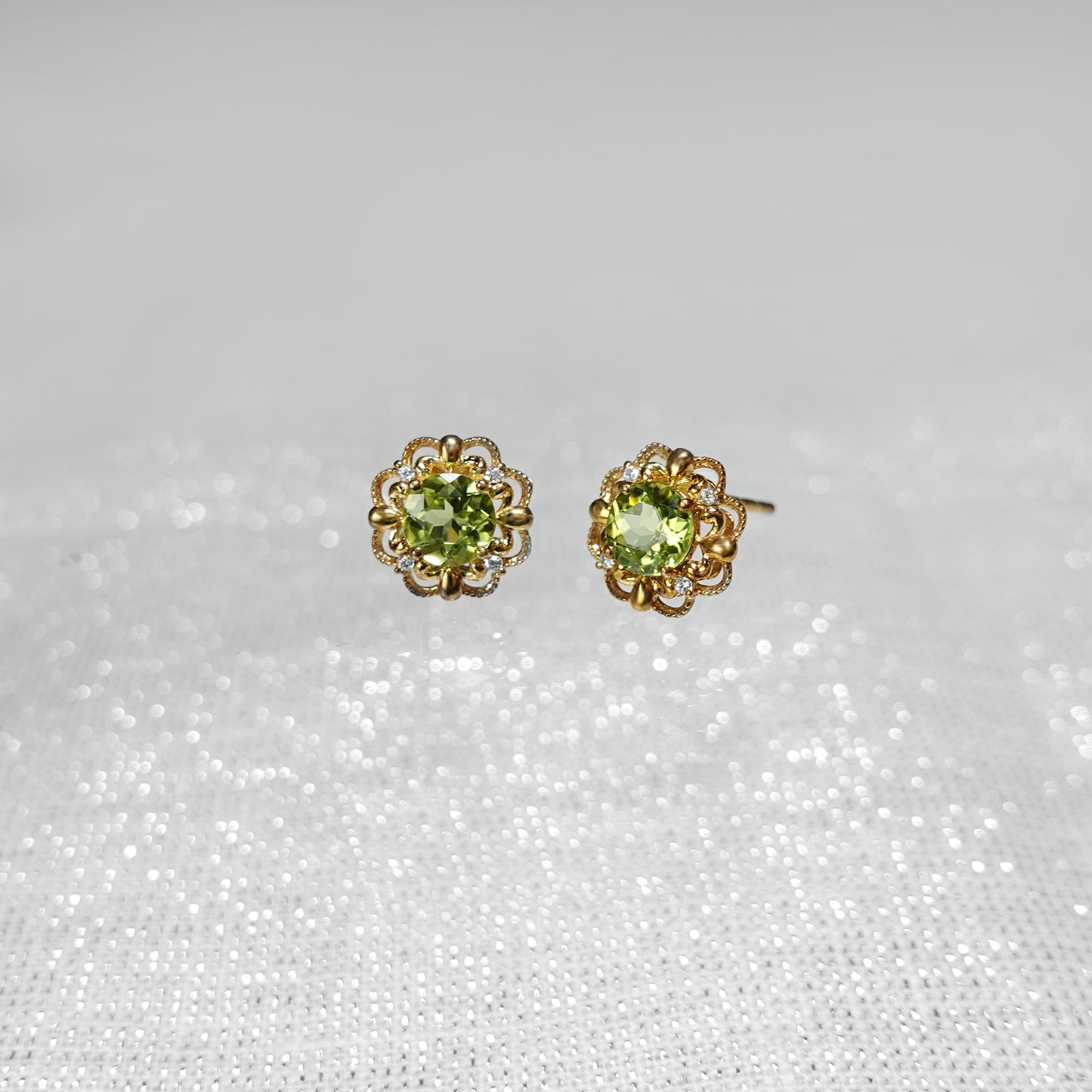 Art Deco Vintage Peridot Earrings