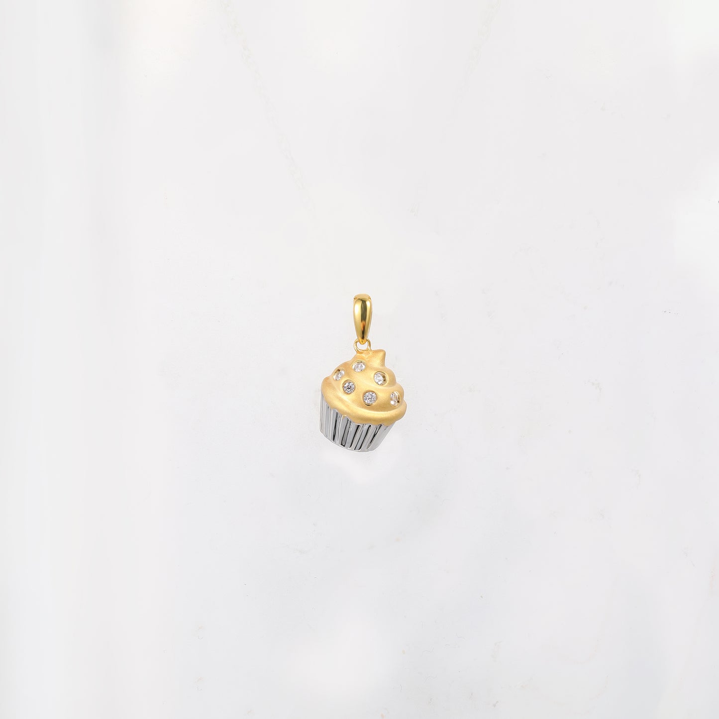 Cute Cupcake Diamond Necklace