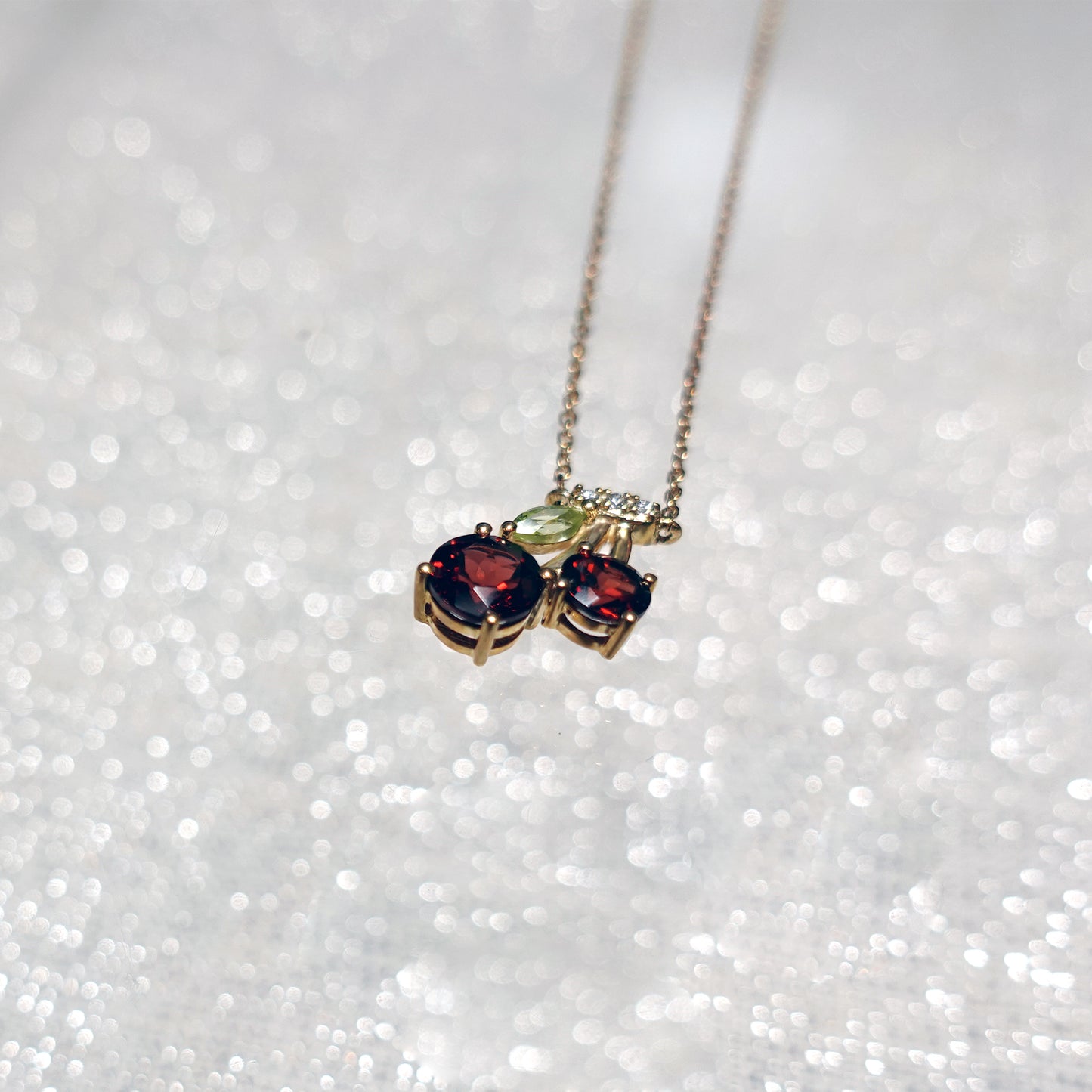 Garnet Cherry Fashion Necklace