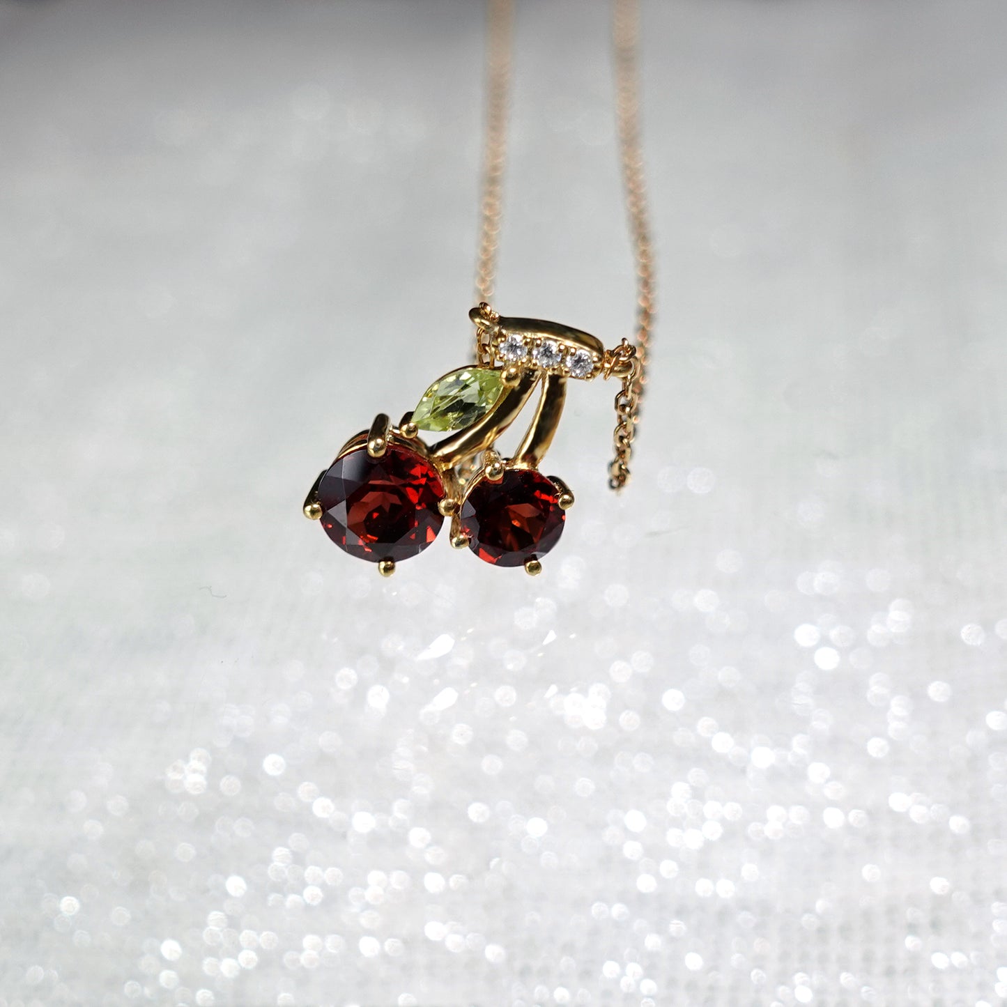 Garnet Cherry Fashion Necklace