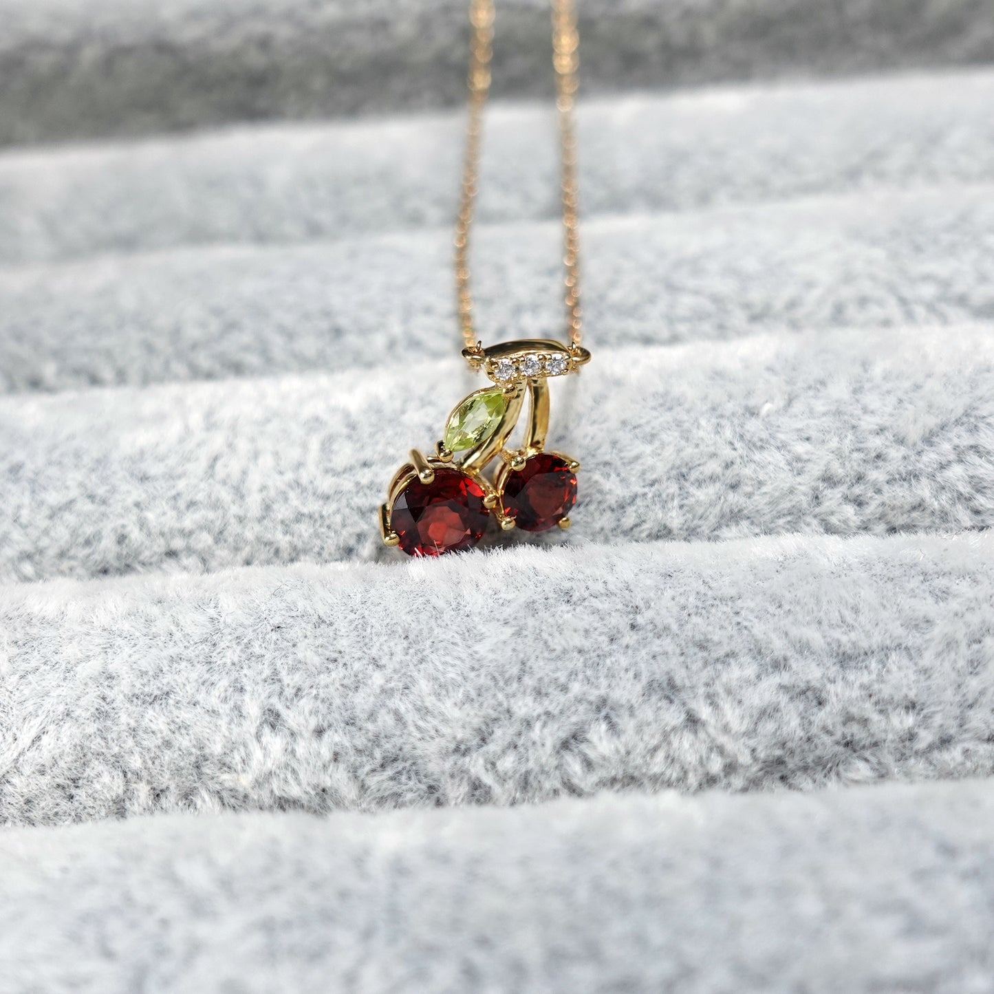 Garnet Cherry Fashion Necklace
