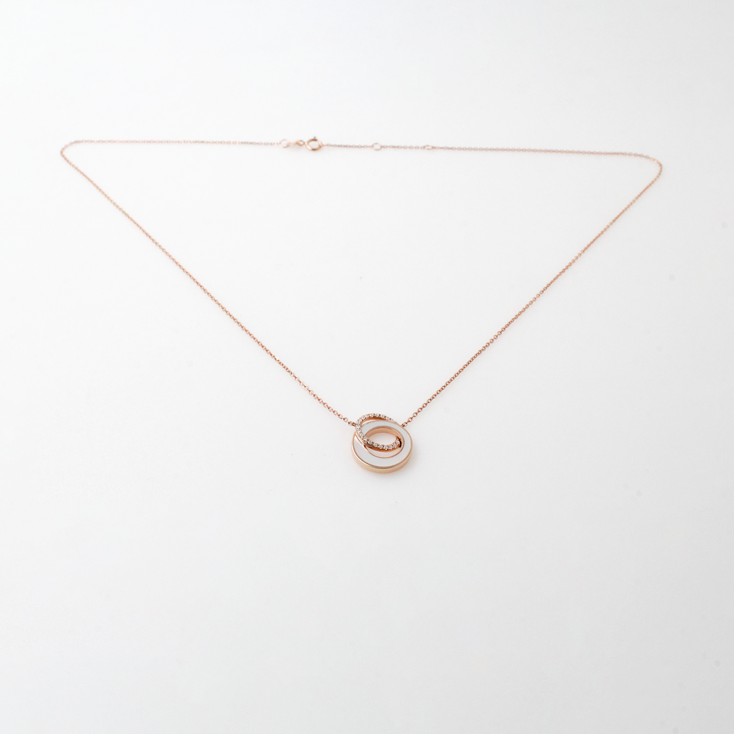 Mother of Pearl Open Circle Necklace