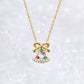 Solid Gold Christmas Bell Necklace