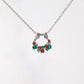 White Gold Christmas Wreath Necklace