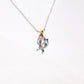 White Gold Christmas Tree Necklace