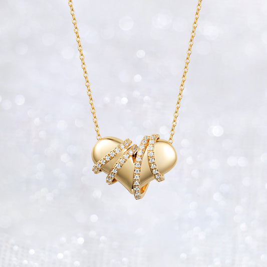 Twist Heart Diamond Necklace