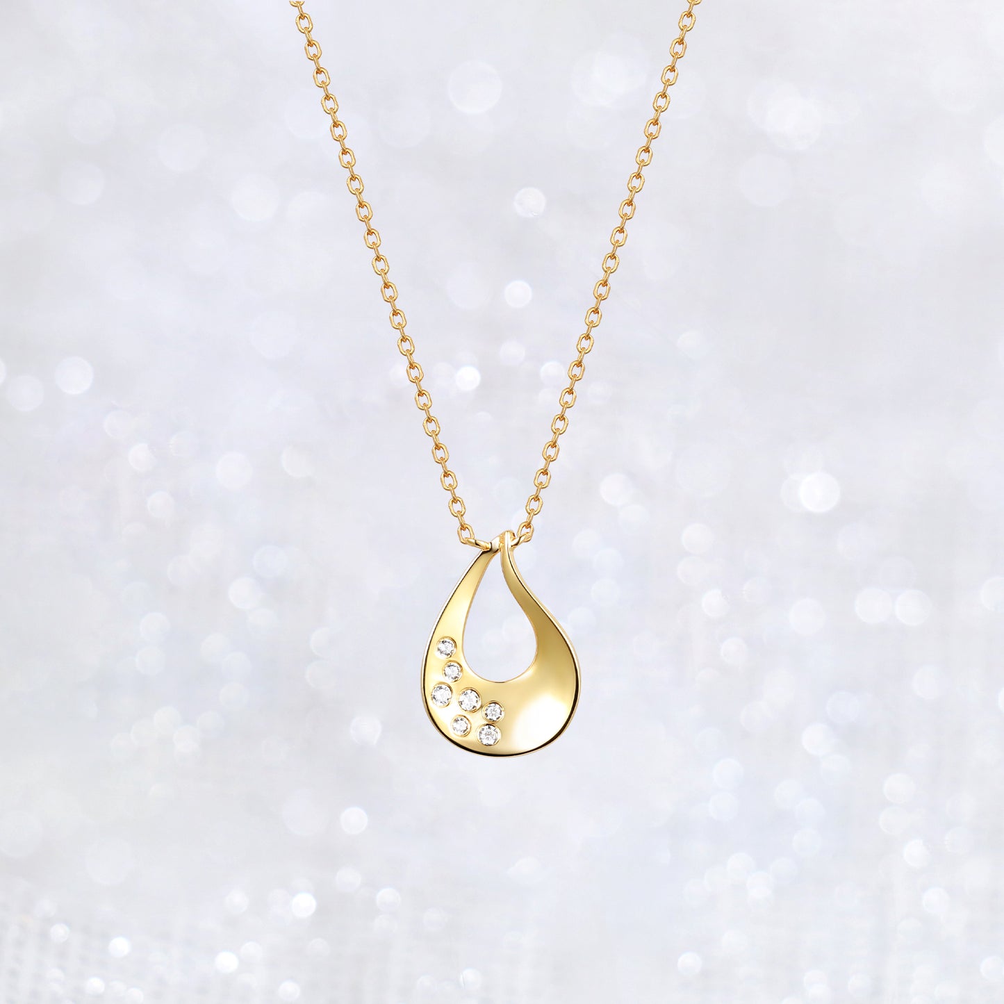 Liquid Leaf Diamond Necklace