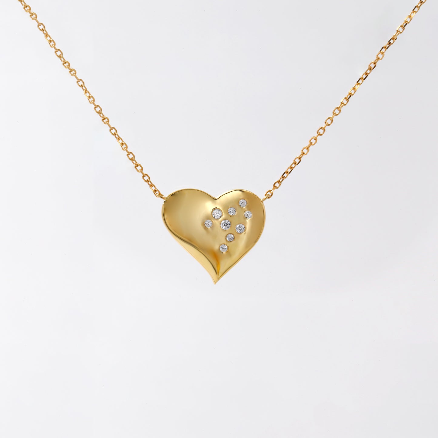 Heart Shape Diamond CharmTwist Pendant