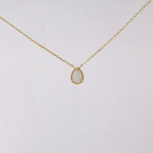 Pear Opal Solitaire Necklace