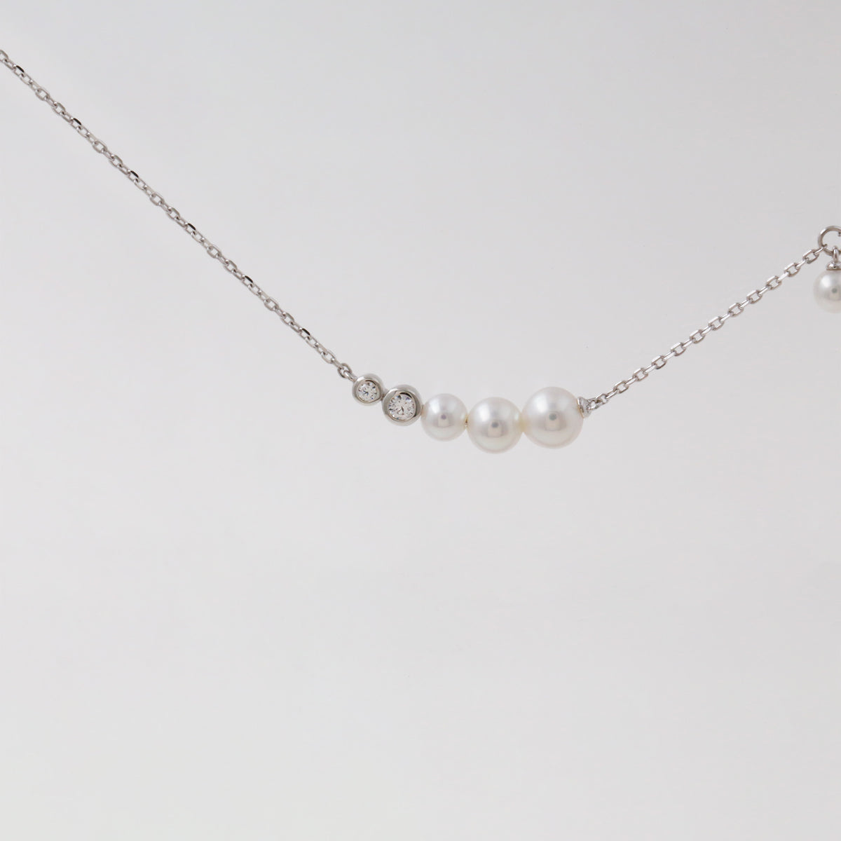 Pearl Diamond Chain Necklace