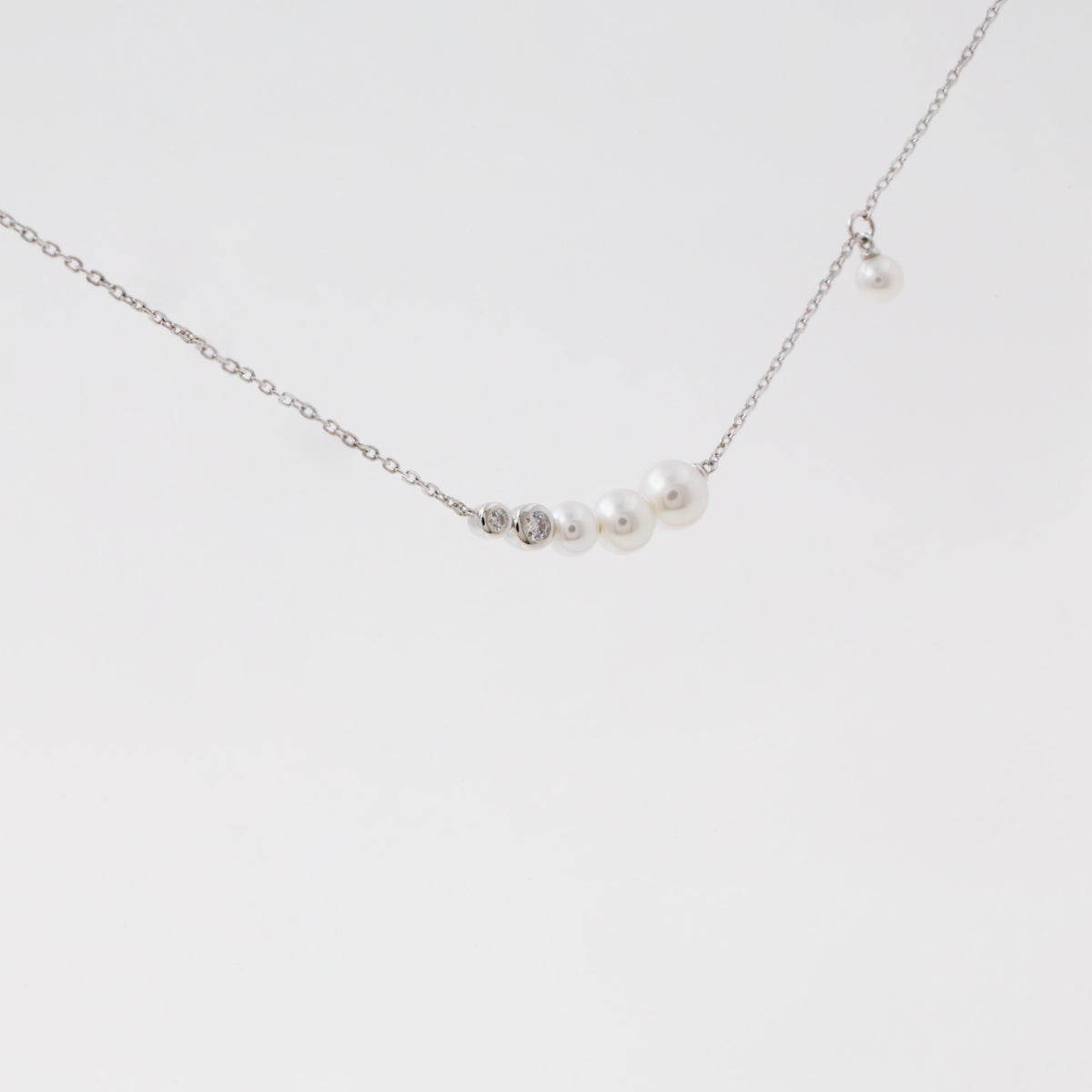 Pearl Diamond Chain Necklace