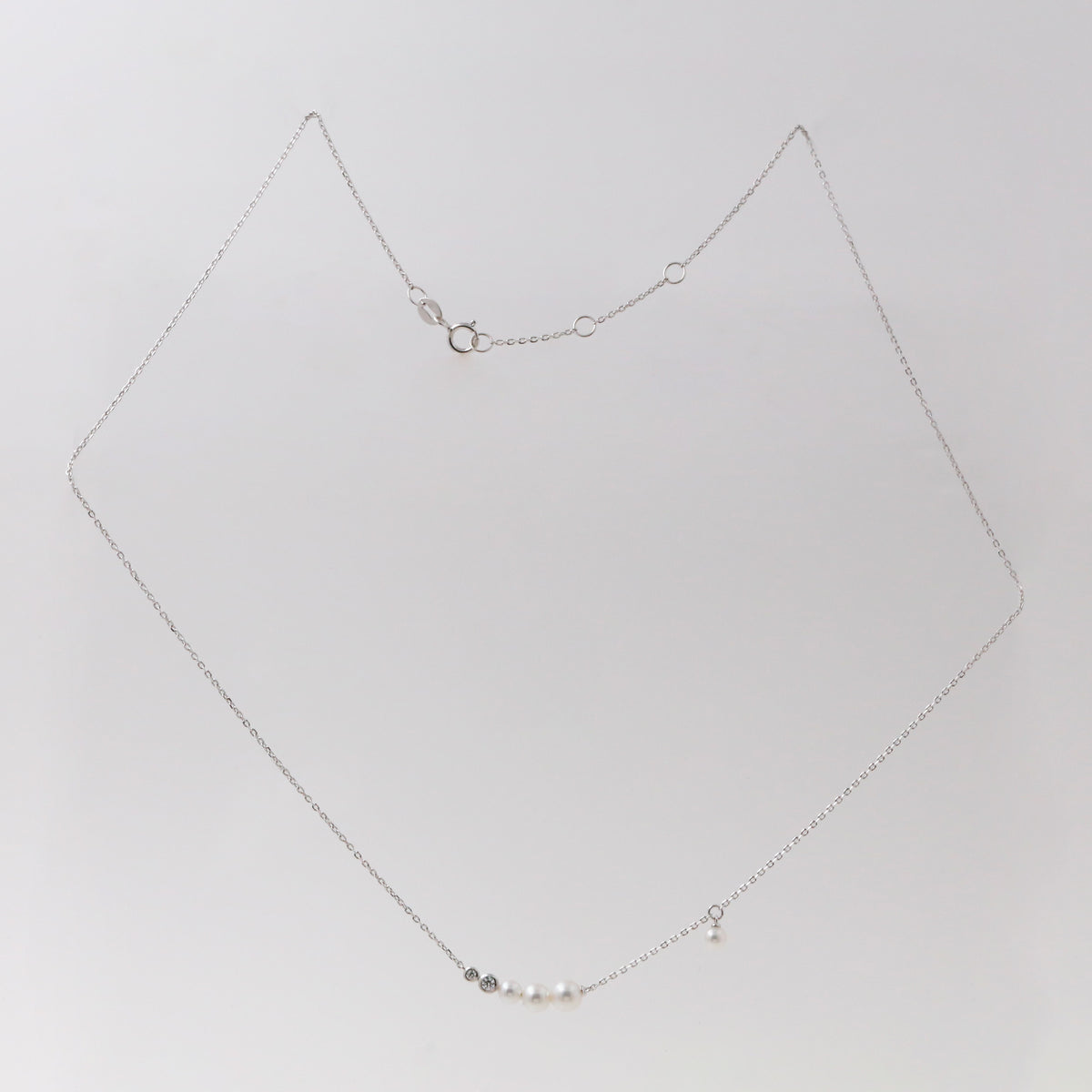 Pearl Diamond Chain Necklace