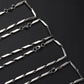 Silver Bamboo Bar Chain Necklace Bracelet (LC0003, B0021)