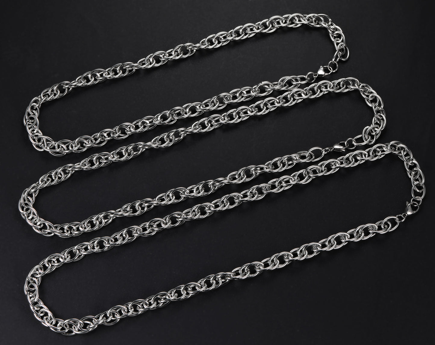 Rope Link Chain Necklace Silver (LC0007)