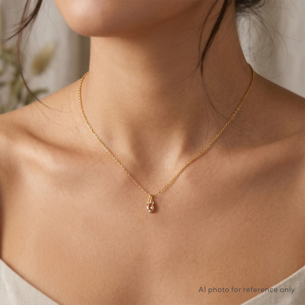 Classic Morganite Minimalist Pendant