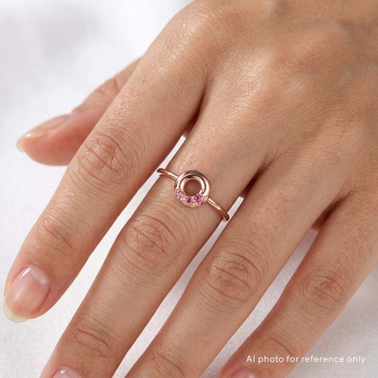 Pink Sapphire Donut Ring