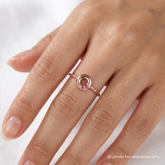 Pink Sapphire Donut Ring