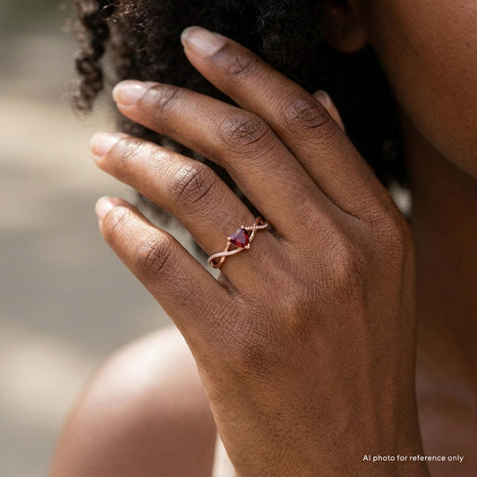 Heart Topaz Bypass Custom Ring