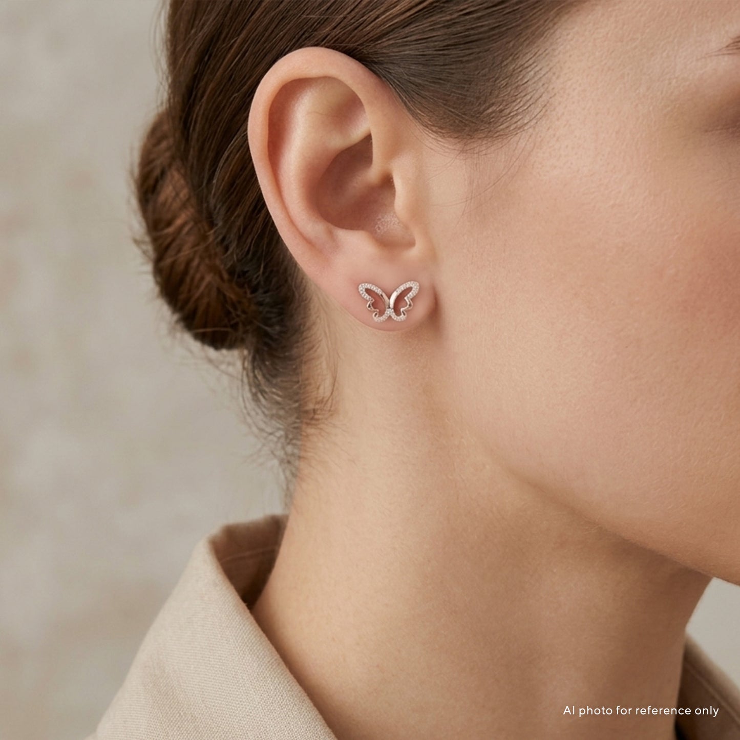 Open Butterfly Diamond Studs