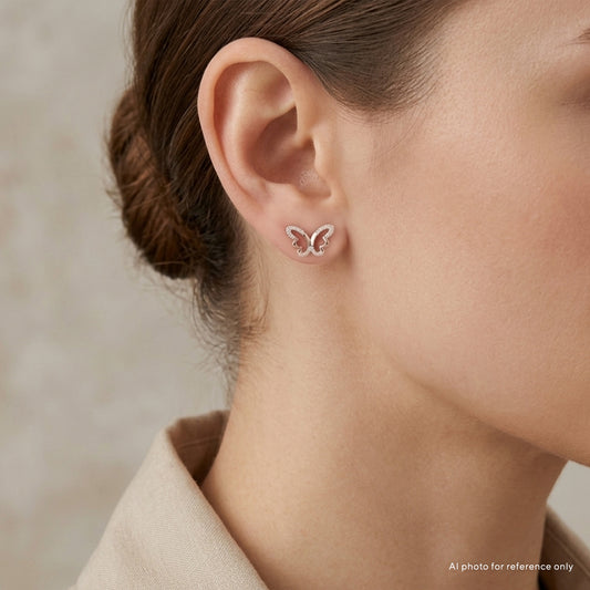 Open Butterfly Diamond Studs